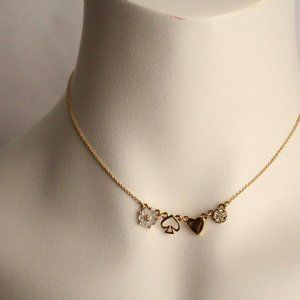 NWT Kate Spade Mini Things Row Charm Gold Necklace
